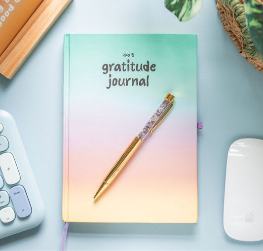 Gratitude Journal with Amethyst Pen