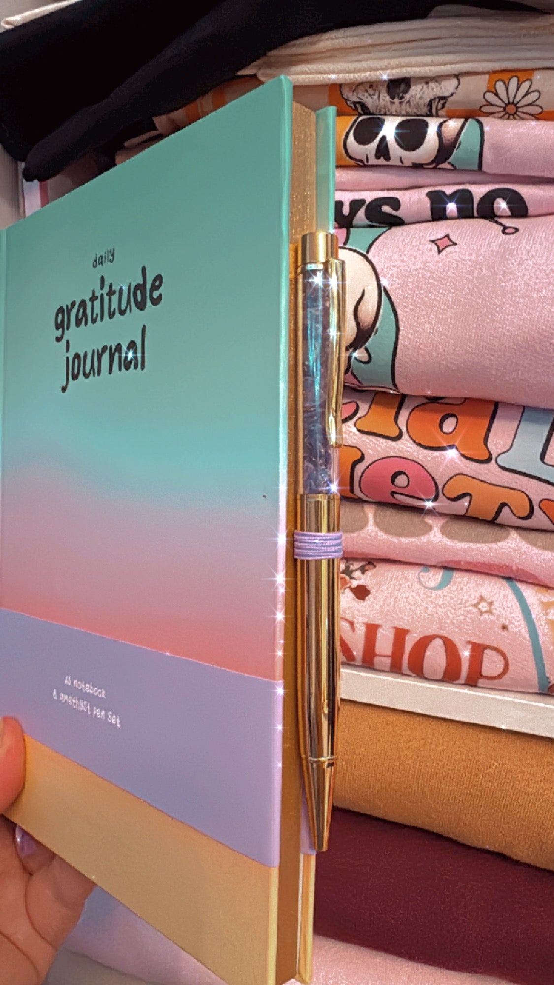 Gratitude Journal with Amethyst Pen