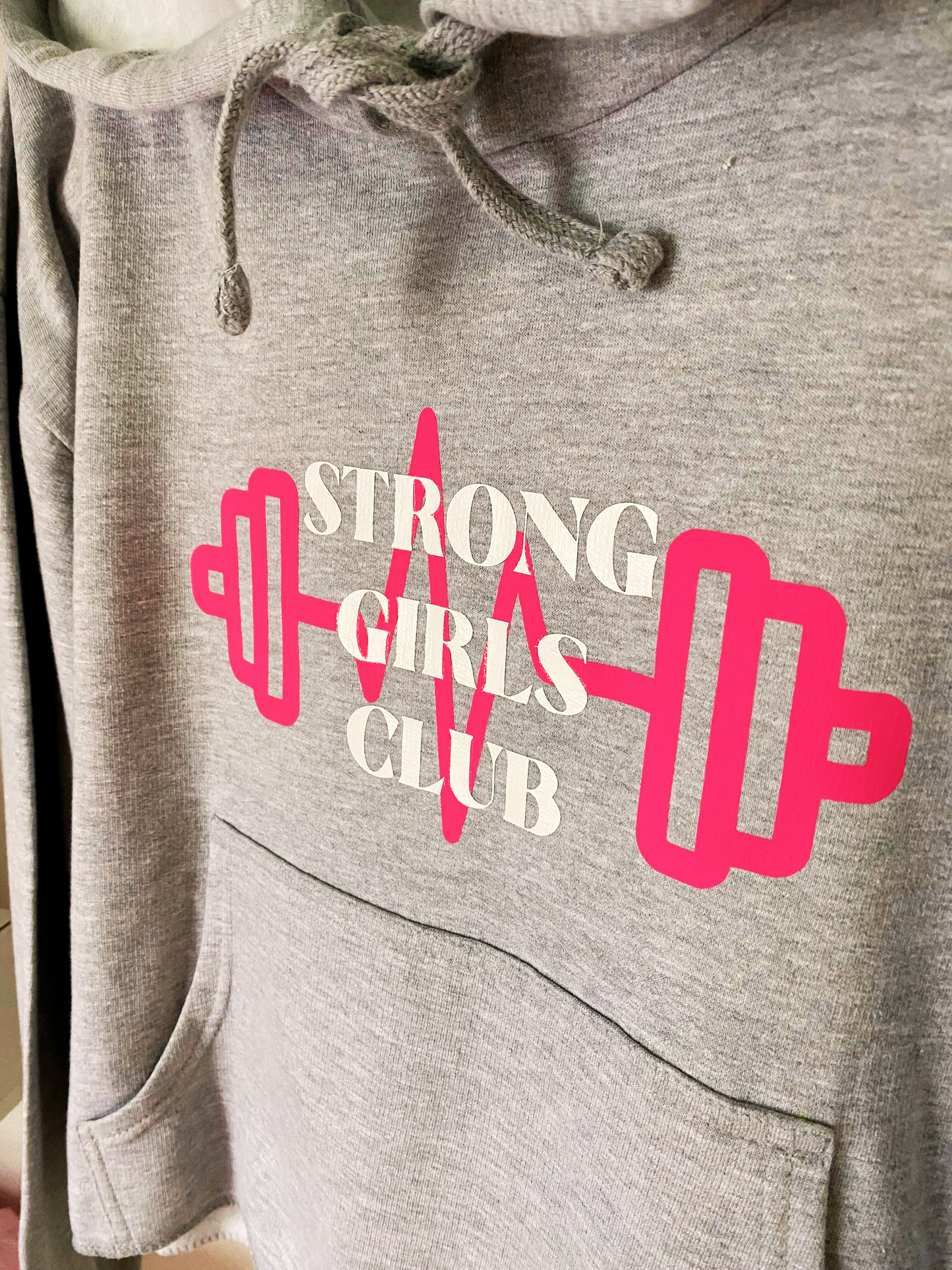 Strong Girls Club Cropped Hoodie - Grey | LAST ONE REDUCED