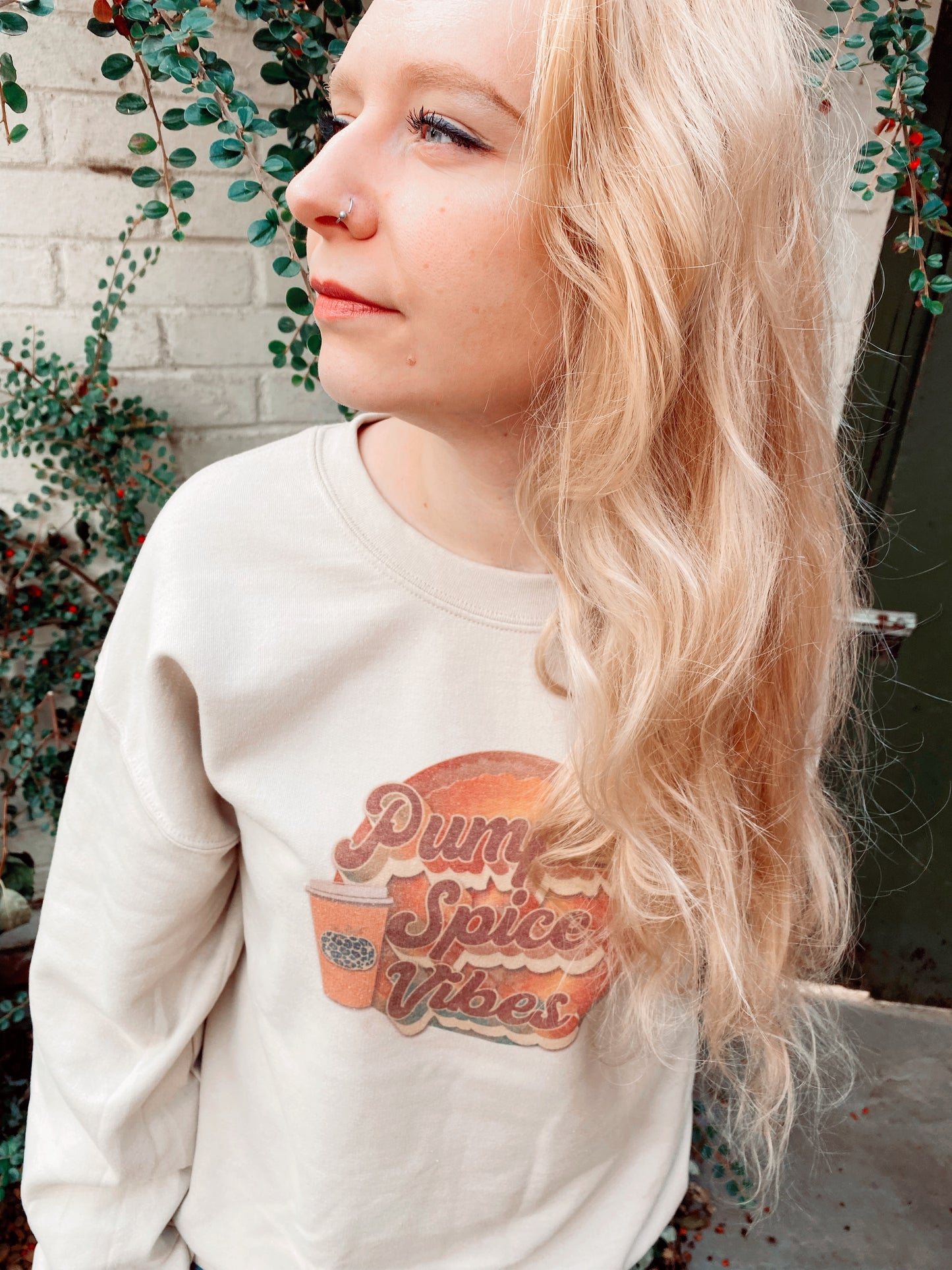 Sand Pumpkin Spice Vibes Sweater