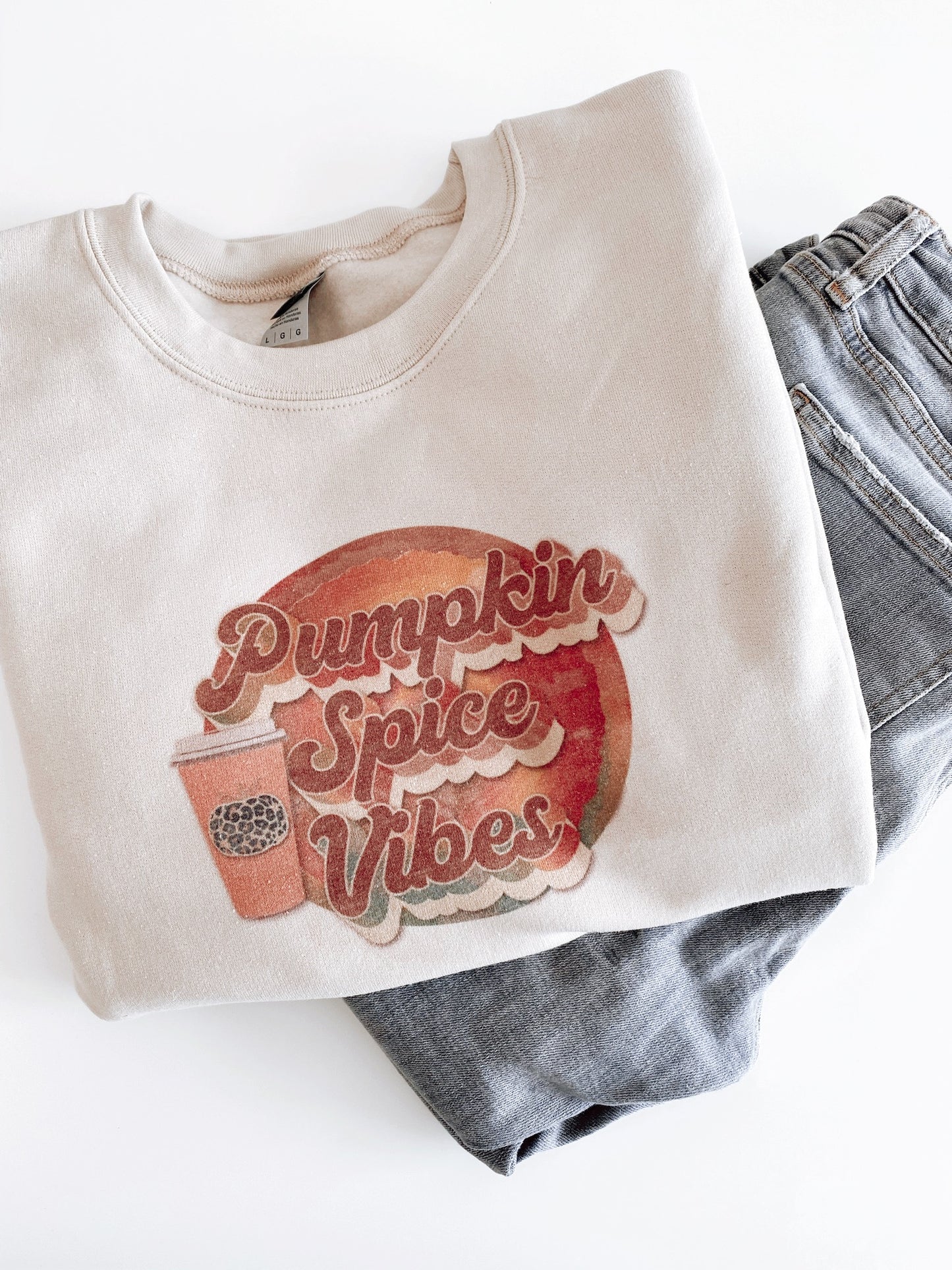 Sand Pumpkin Spice Vibes Sweater