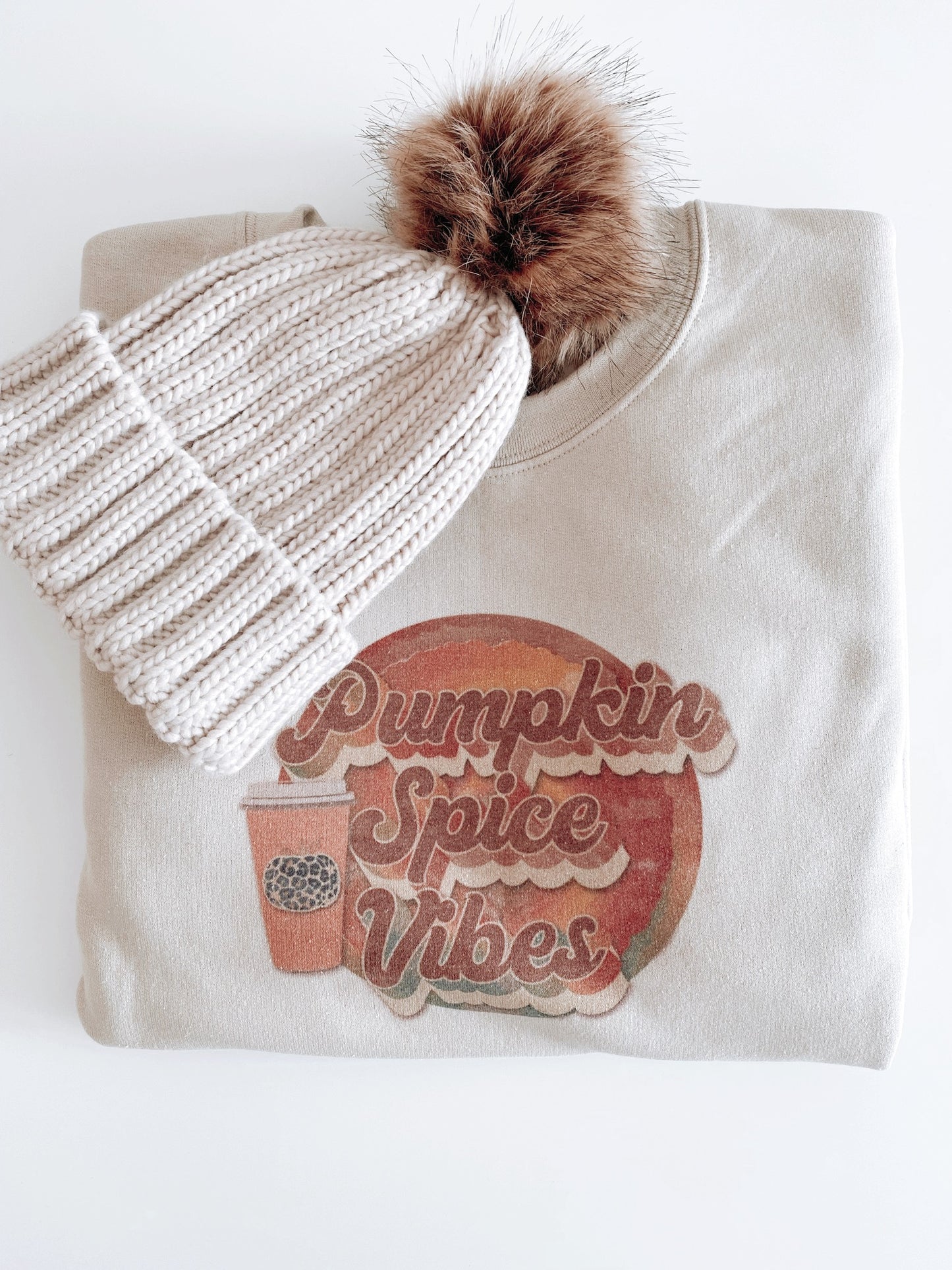 Oatmeal Chunky Pom Pom Beanie